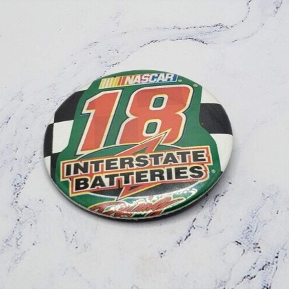Nascar Other - Bobby Labonte Number 18 Interstate Batteries Pinback Button Pin